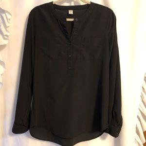 Old Navy Black Blouse with front pockets